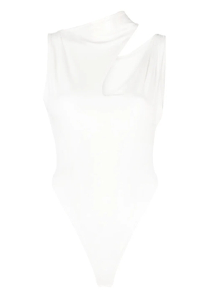 MANURÍ cutout jersey bodysuit - White