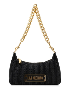 Love Moschino logo-plaque tote bag - Black