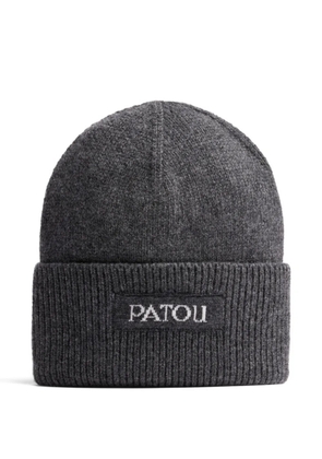 Patou logo-patch beanie hat - Grey