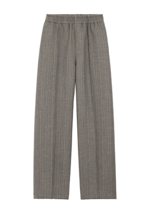 AMI Paris herringbone elasticated wool trousers - Grey