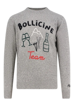 MC2 Saint Barth logo-patch crew-neck sweater - Grey