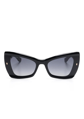 DSQUARED2 EYEWEAR cat-eye logo-plaque sunglasses - Black