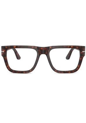 Persol tortoise-shell square frame glasses - Brown