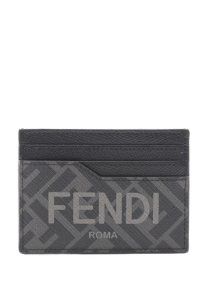 Fendi Pre-Owned 2010-2025 Leather Zucca card holder - Black