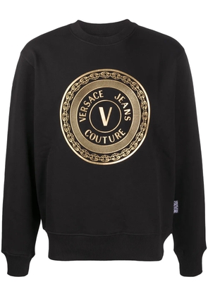 Versace Jeans Couture metallic logo print jumper - Black