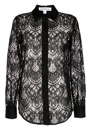 Materiel lace-detail long sleeve shirt - Black