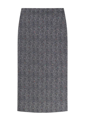 Givenchy herringbone-pattern midi pencil skirt - Black