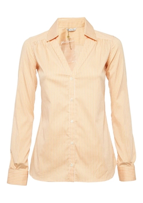 Loro Piana Pre-Owned striped cotton shirt - Orange
