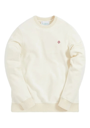 Casablanca logo-embroidered crew-neck sweatshirt - White