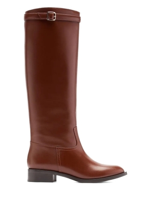 Scarosso Lauren knee-high leather boots - Brown