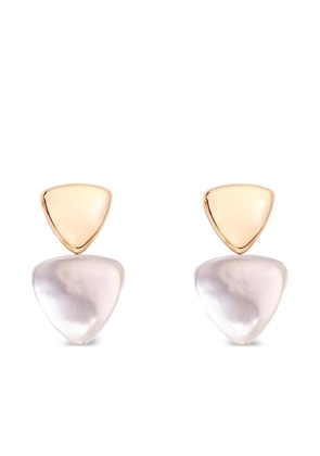 VHERNIER 18K rose gold rock crystal and mother of pearl earrings - Pink