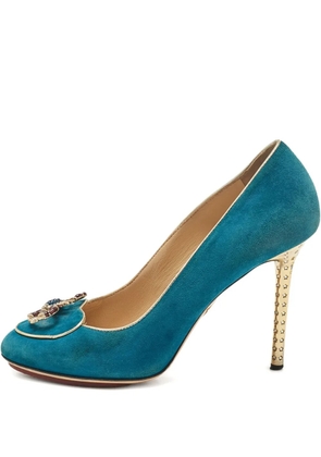 Charlotte Olympia 2023 pre-owned scorpion-embellished heel pumps - Blue