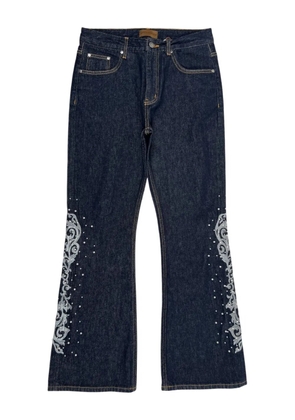 BIRTH OF ROYAL CHILD pearl-embellished flared jeans - Blue