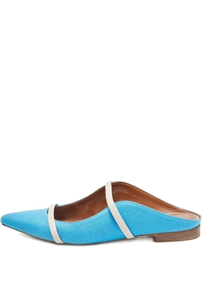 Malone Souliers pre-owned pointed-toe leather flats - Blue
