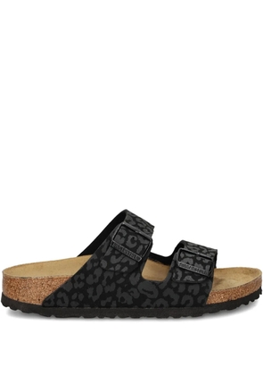 Birkenstock leopard-print buckle sandals - Black