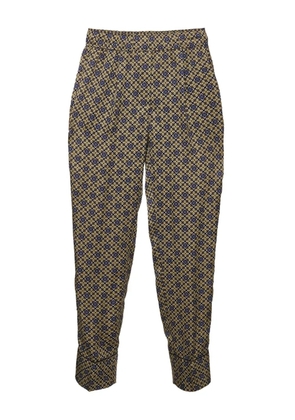 SANDRO Pre-Owned printed satin trousers - Brown