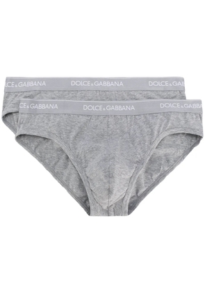Dolce & Gabbana logo-waistband boxer briefs (pack of two) - Grey