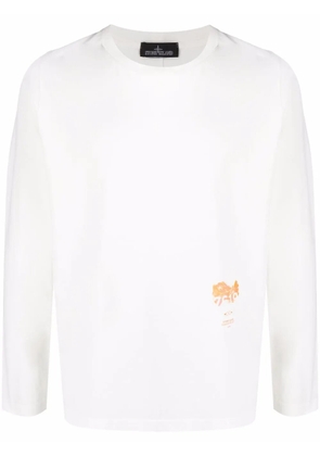 Stone Island Shadow Project logo-print cotton T-shirt - White