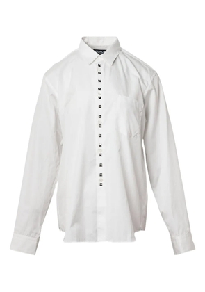 Black Comme Des Garçons stud long-sleeve shirt - White
