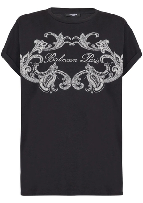 Balmain logo-print cotton T-shirt - Black