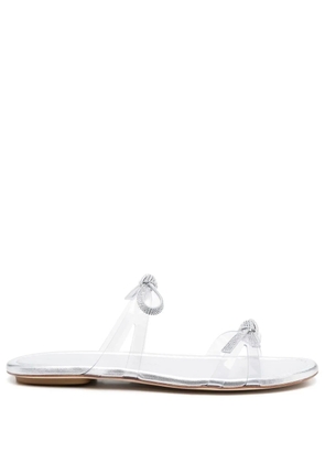 Stuart Weitzman SW Bow slides - White