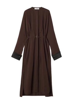 Lanvin belted midi dress - Brown