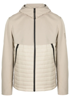 Calvin Klein zip-up padded hooded jacket - Neutrals
