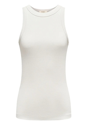 12 STOREEZ ribbed cotton tank top - White