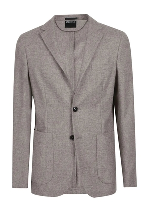 Zegna two-button wool blazer - Brown