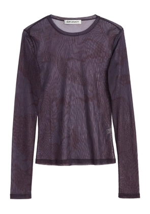 OUR LEGACY print long-sleeve top - Purple
