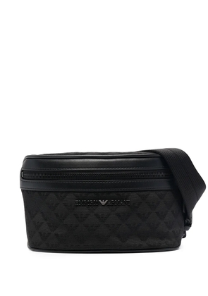 Emporio Armani monogram belt bag - Black