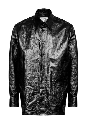 MM6 Maison Margiela crinkled-finish shirt - Black