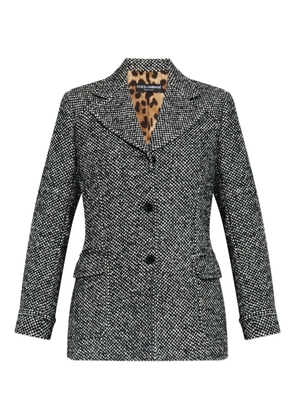 Dolce & Gabbana flap-pockets tweed jacket - Grey