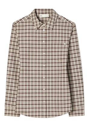Tory Burch checked wool shirt - Neutrals