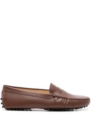 Tod's penny slot leather loafers - Brown