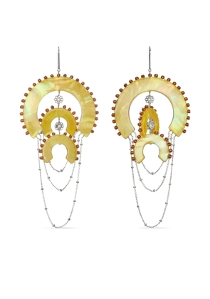 Tory Burch Chandelier resin-bead earrings - Neutrals
