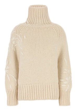 Ermanno Scervino embroidered alpaca-blend jumper - Neutrals