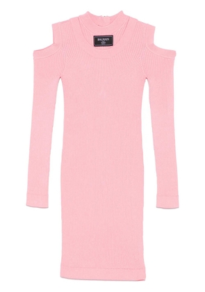 Balmain ribbed mini dress - Pink