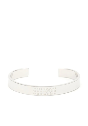 MM6 Maison Margiela Numeric engraved cuff bracelet - Silver
