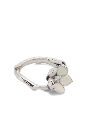 Shaun Leane sterling silver white-diamond flower ring