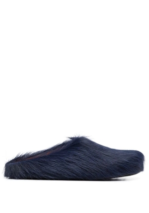 Marni Fussbet Sabot calf-hair slippers - Blue
