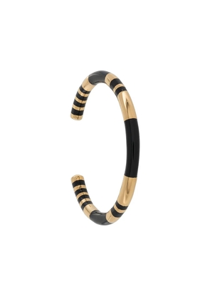 Aurelie Bidermann Positano striped bangle - Black