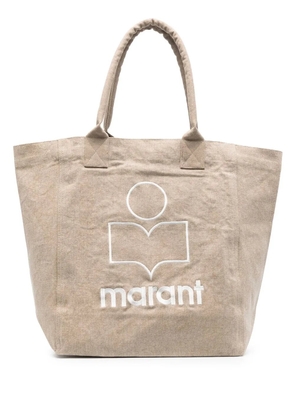 ISABEL MARANT Yenky Canvas logo tote bag - Brown