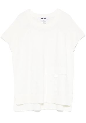 DKNY ribbed-knit T-shirt - White