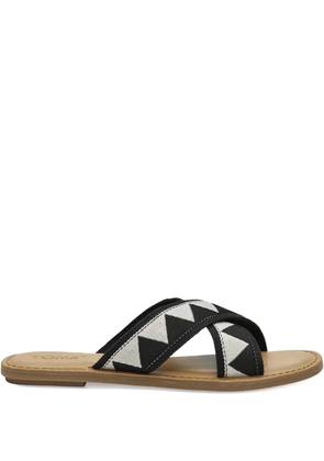 Toms Viv geometric-pattern cross-strap sandals - Black