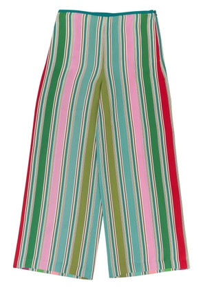 Loro Piana multicolour silk wide-leg pants - Green
