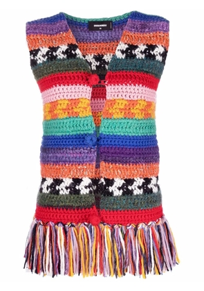 DSQUARED2 striped knitted waistcoat