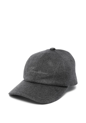 Jacquemus logo-embroidery baseball cap - Grey