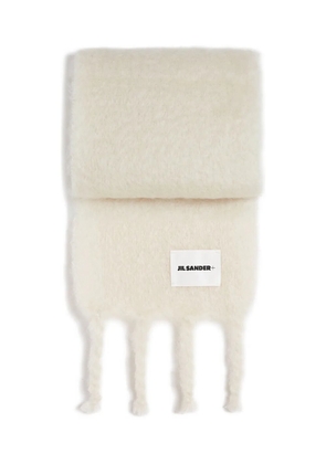 JIL SANDER+ logo-patch scarf - White