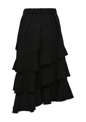 Black Comme Des Garçons layered-design midi skirt